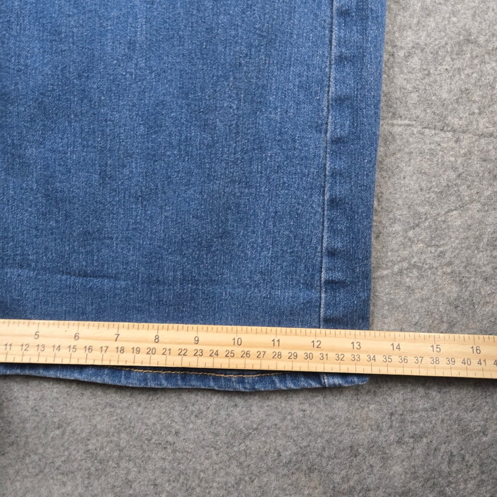 Levi's 318 Shaping Wide Leg Womens 33x32 Blue Mid Rise Wide Leg Stellar Stretch - Picture 9 of 10